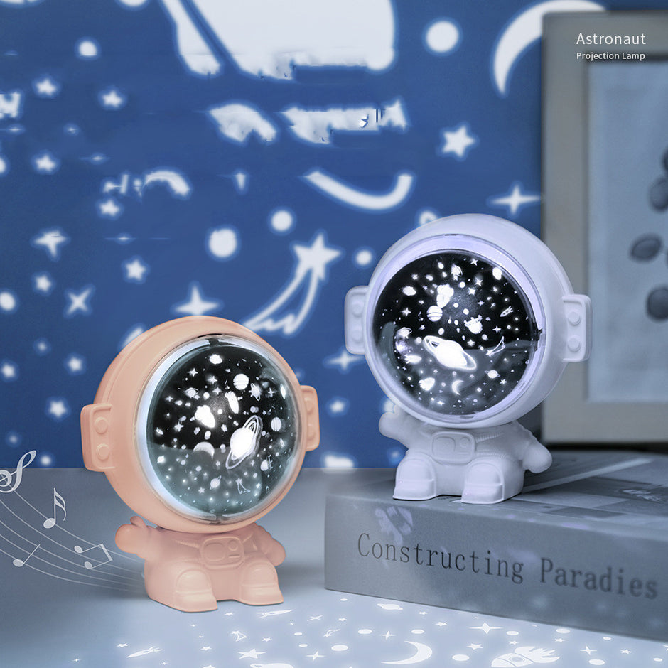 Astronaut Galaxy Star Projector - Music & Rotation Night Light