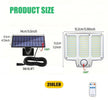 210 LED Solar Motion Sensor Light - Super Bright Outdoor Security Wall Lamp