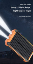 20000mAh Solar Wireless Power Bank - Outdoor Portable Charger