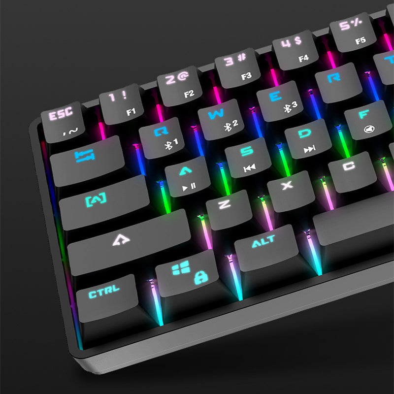 Wireless Bluetooth Mechanical Keyboard - Colorful PBT Keycaps Gaming Keyboard