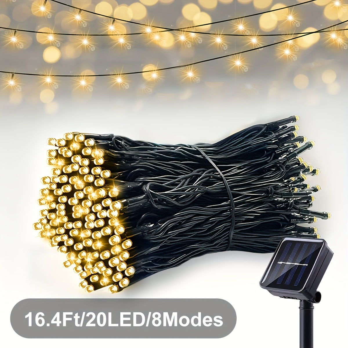 Solar LED String Lights - Outdoor Waterproof Decorative Lighting