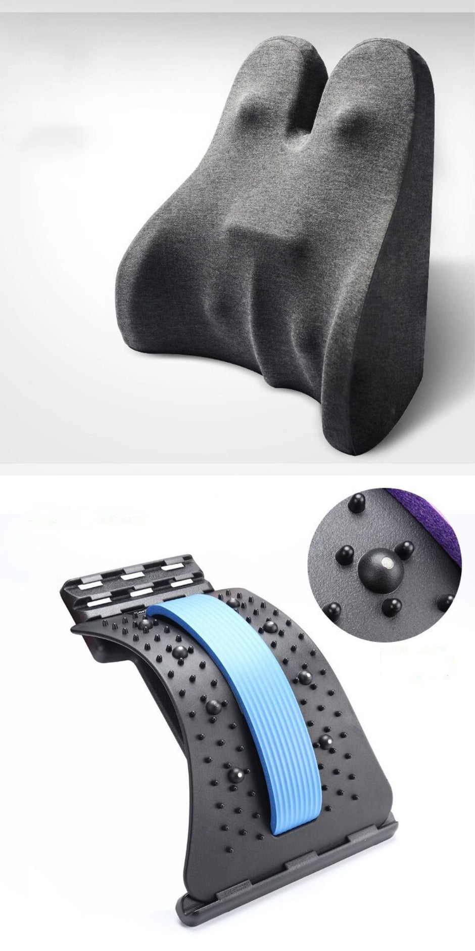 Orthopedic Lumbar Support Cushion - Memory Foam Back Support Pillow
