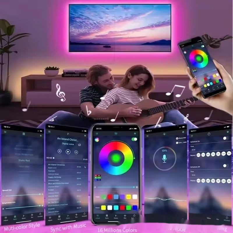 RGB LED Light Strip - USB Bluetooth App Controlled Ambient Lighting