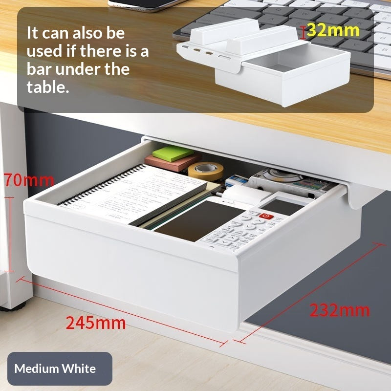 Stackable Storage Box - Transparent Desk Organizer with Lid