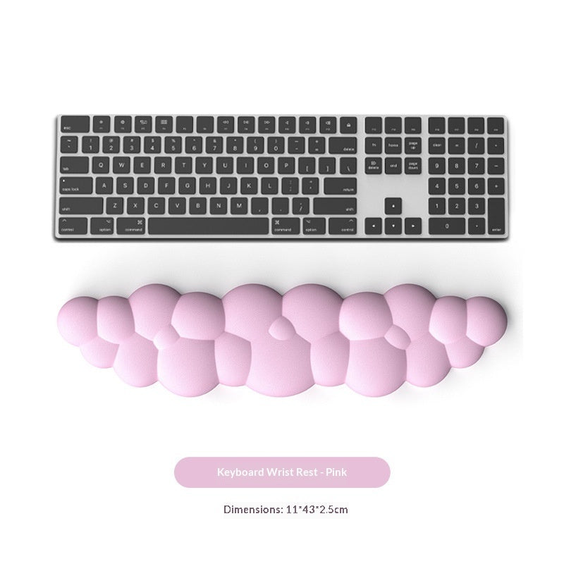 Cloud Wrist Rest Mouse Pad - Ergonomic Keyboard Support Cushion