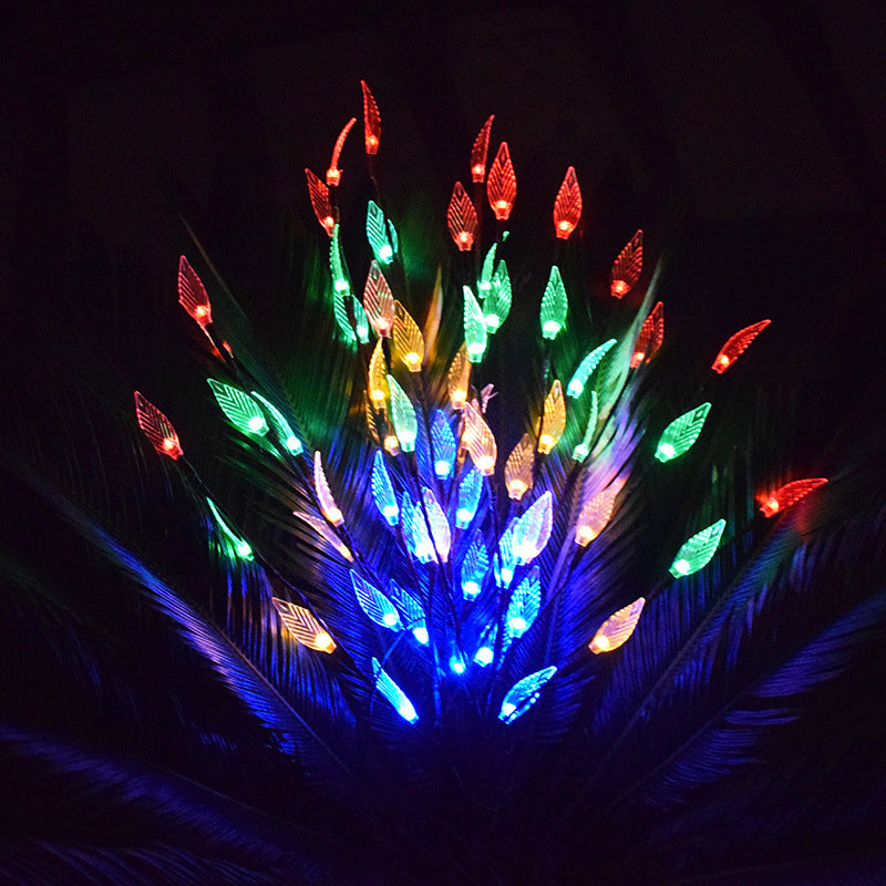 Solar Leaf Lawn LED String Lights - Waterproof Outdoor Decor