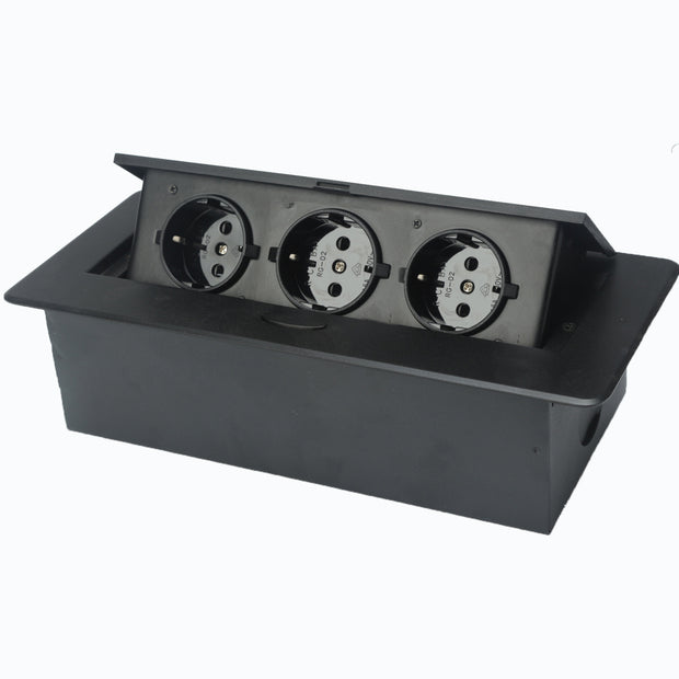 Pop-Up Desktop Power Socket - Hidden Embedded Outlet with USB Ports