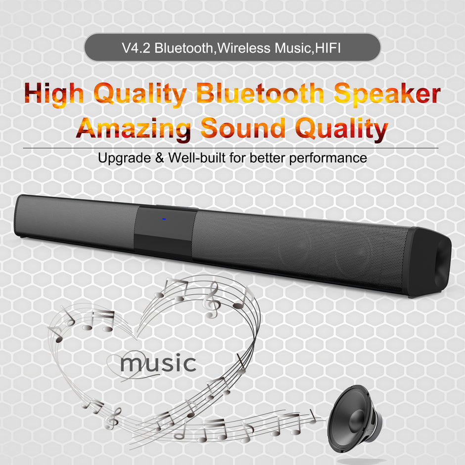 Home Theater Soundbar - Bluetooth Sound System with Remote Control