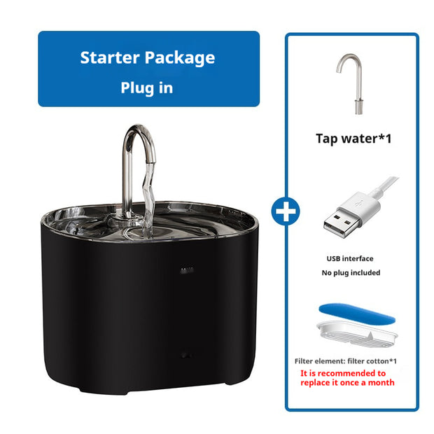 Smart Pet Water Fountain - Automatic Cat Water Dispenser with Filter and Alloy Faucet
