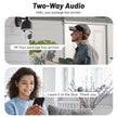 2K Light Bulb Camera 2-Pack - 3MP WiFi Security Camera | AI Tracking 350° Pan with Floodlight