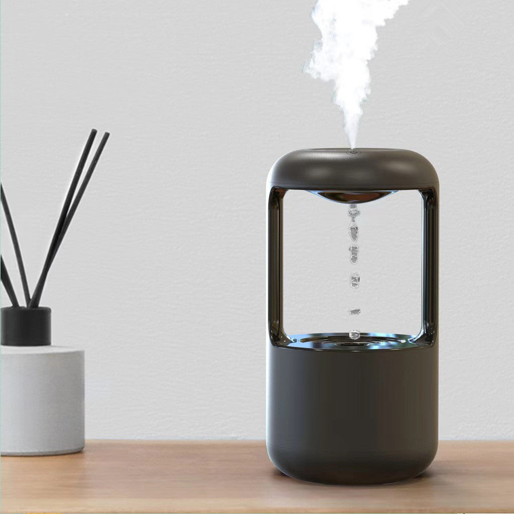 Anti-Gravity Water Drop Humidifier - LED Ambient Light & Air Purifier