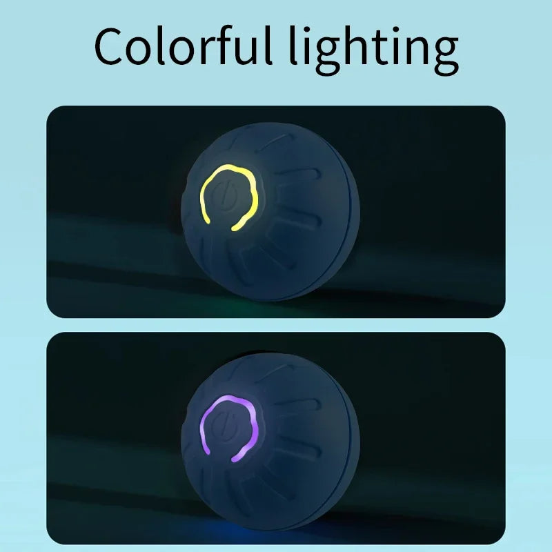 Smart Interactive Pet Toy Ball - USB Rechargeable Automatic Rolling Ball for Dogs and Cats