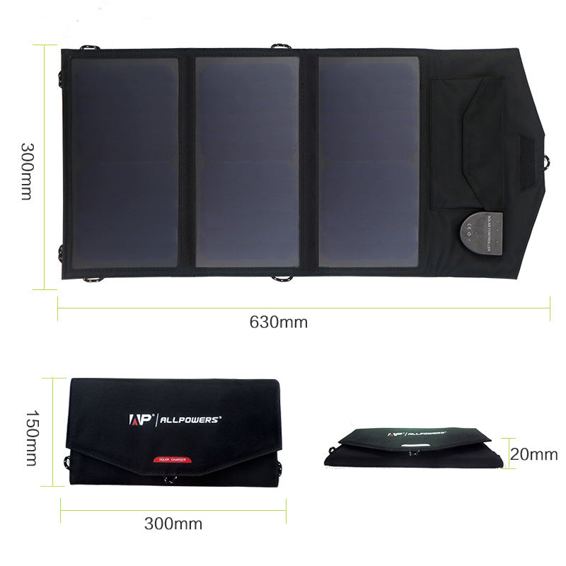 21W Folding Solar Panel Charger - Portable Power with Complete Kit