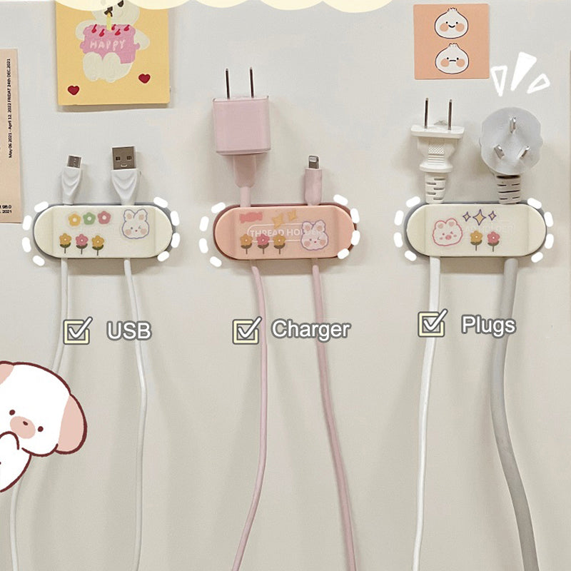 Cable Organizer Clips - Desktop Charging Cable Management 4-Pack