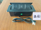 Pop-Up Desktop Power Socket - Hidden Aluminum Outlet with USB Ports
