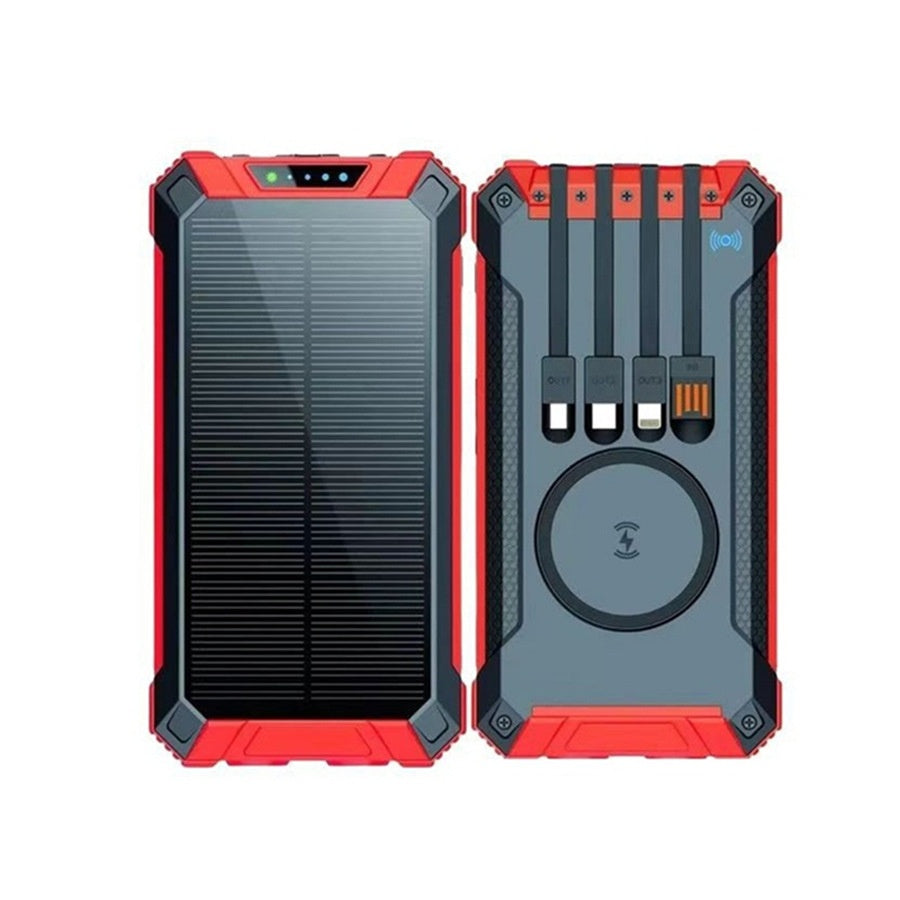 20000mAh Solar Wireless Power Bank - Outdoor Portable Charger