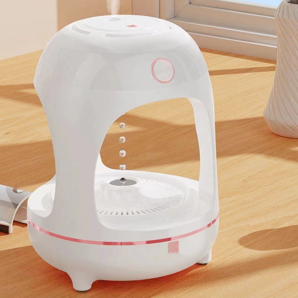 Anti-Gravity Levitating Water Drops Humidifier - LED Fountain Light