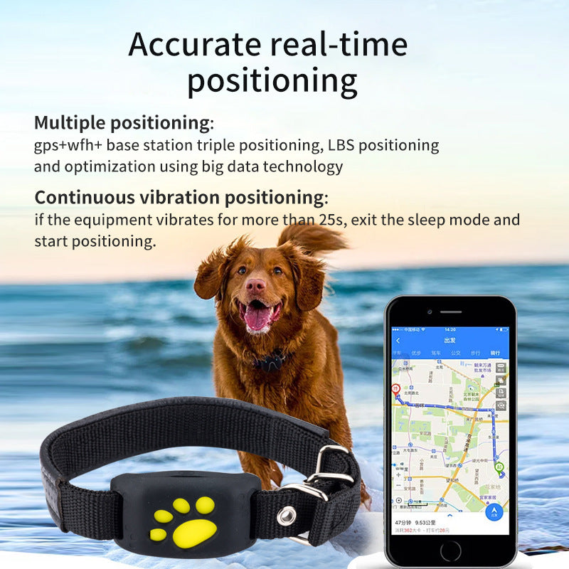 Waterproof GPS Pet Tracker - Real-Time Location Tracking with Geo-Fence Alarm