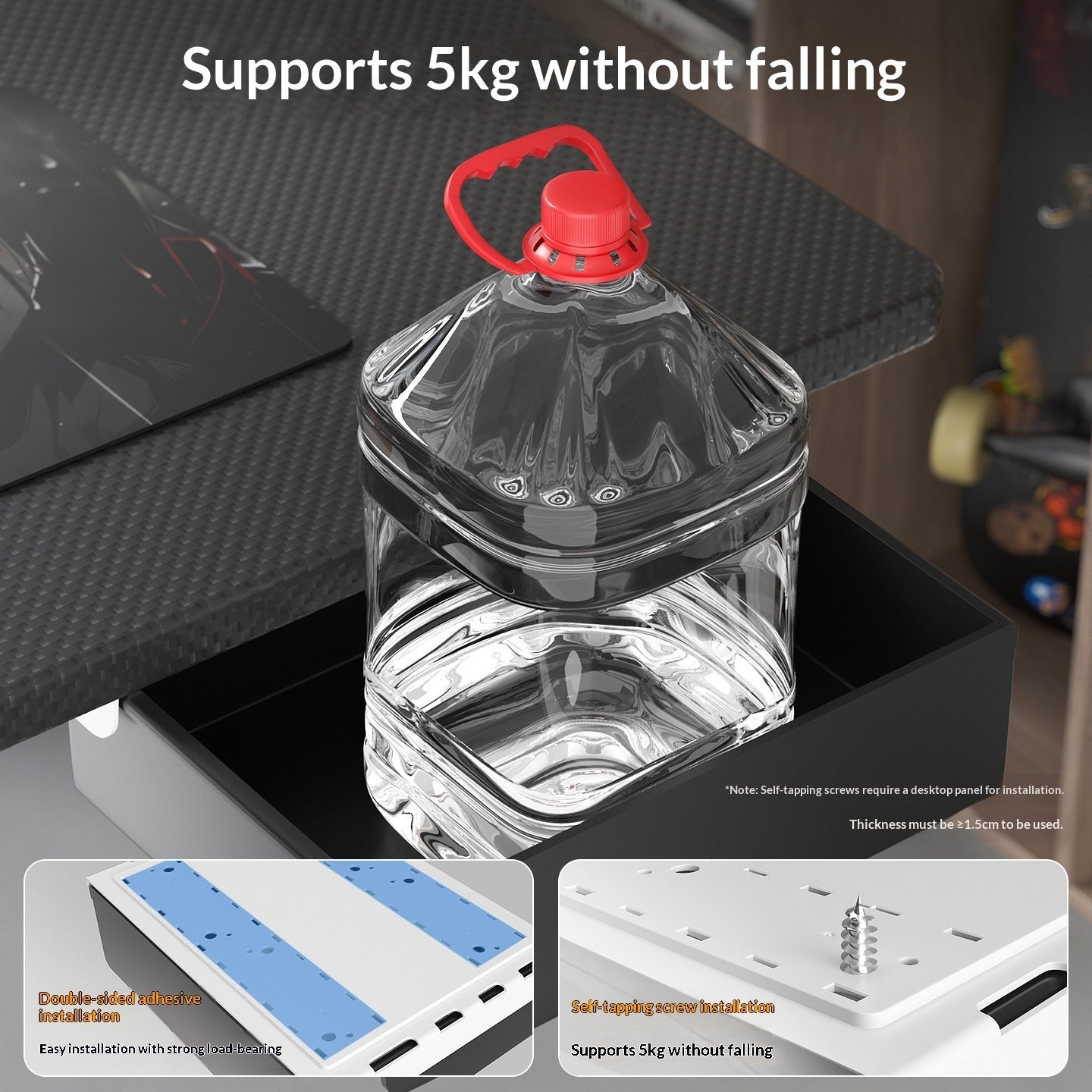 Stackable Storage Box - Transparent Desk Organizer with Lid