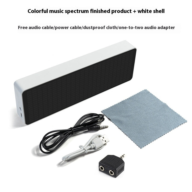 RGB Music Spectrum Clock - LED Audio Visualizer with Digital Display