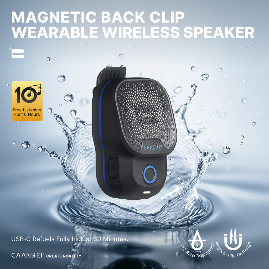 Wearable Bluetooth Speaker - Mini Portable Sports Speaker for Swimming & Fitness