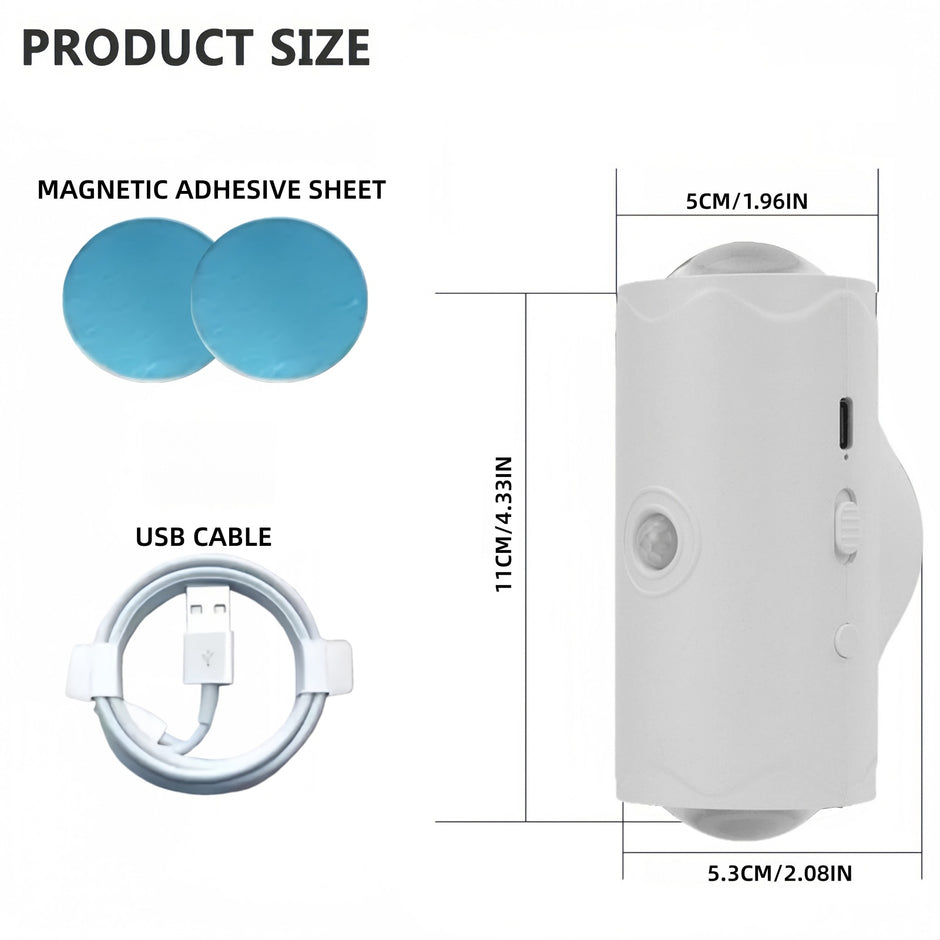 Motion Sensor Night Lights 4-Pack - Rechargeable LED with 7 Colors | Magnetic Cabinet & Wall Lights