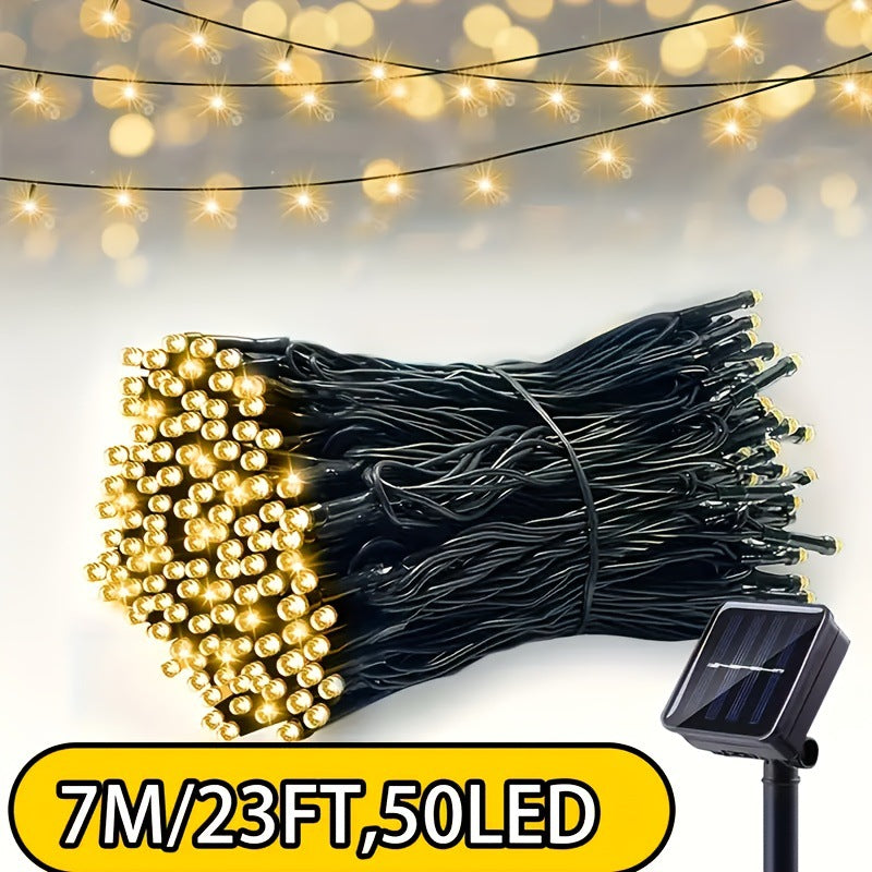Solar LED String Lights - Outdoor Waterproof Decorative Lighting