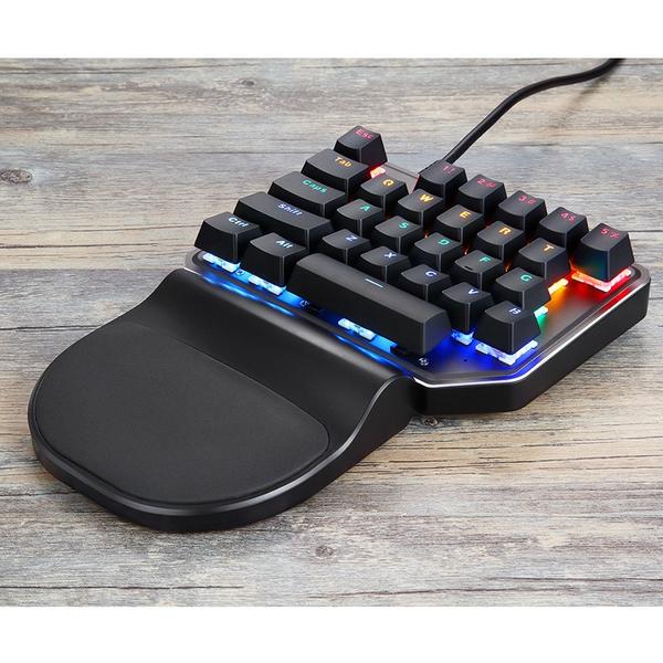 Motospeed One-Handed Mechanical Gaming Keyboard - RGB Backlit 27 Keys