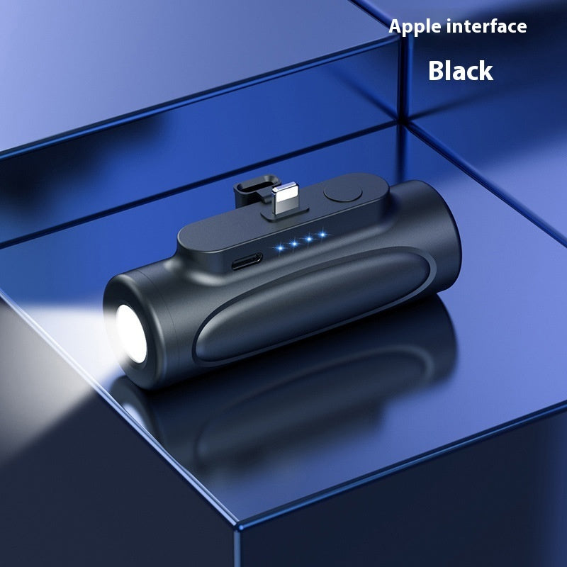 5000mAh Power Bank with LED Flashlight - Portable Charger with 200m Beam