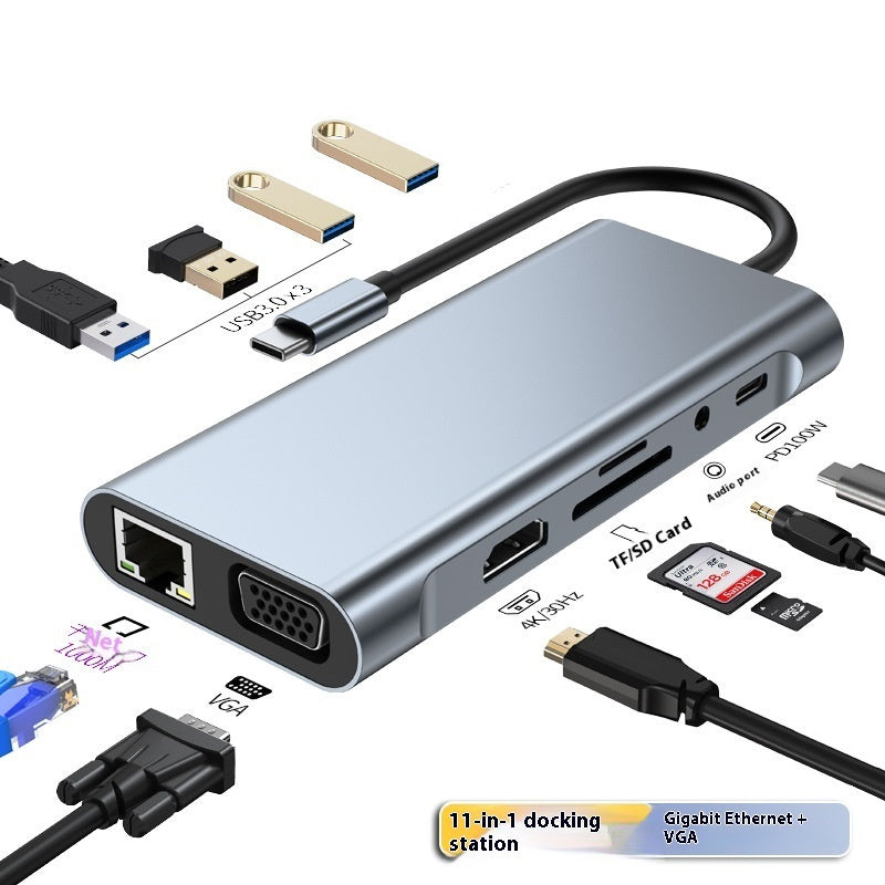 USB-C Docking Station - Multi-Port Hub Adapter for Laptop