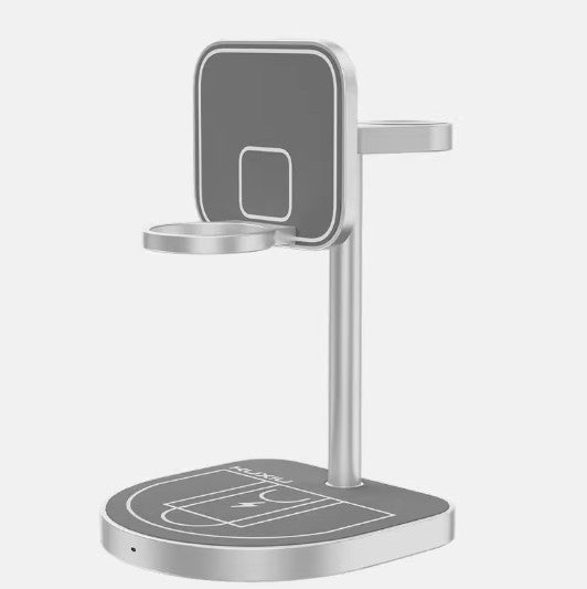3-in-1 Basketball Hoop Wireless Charging Stand - Magnetic Desktop Charger