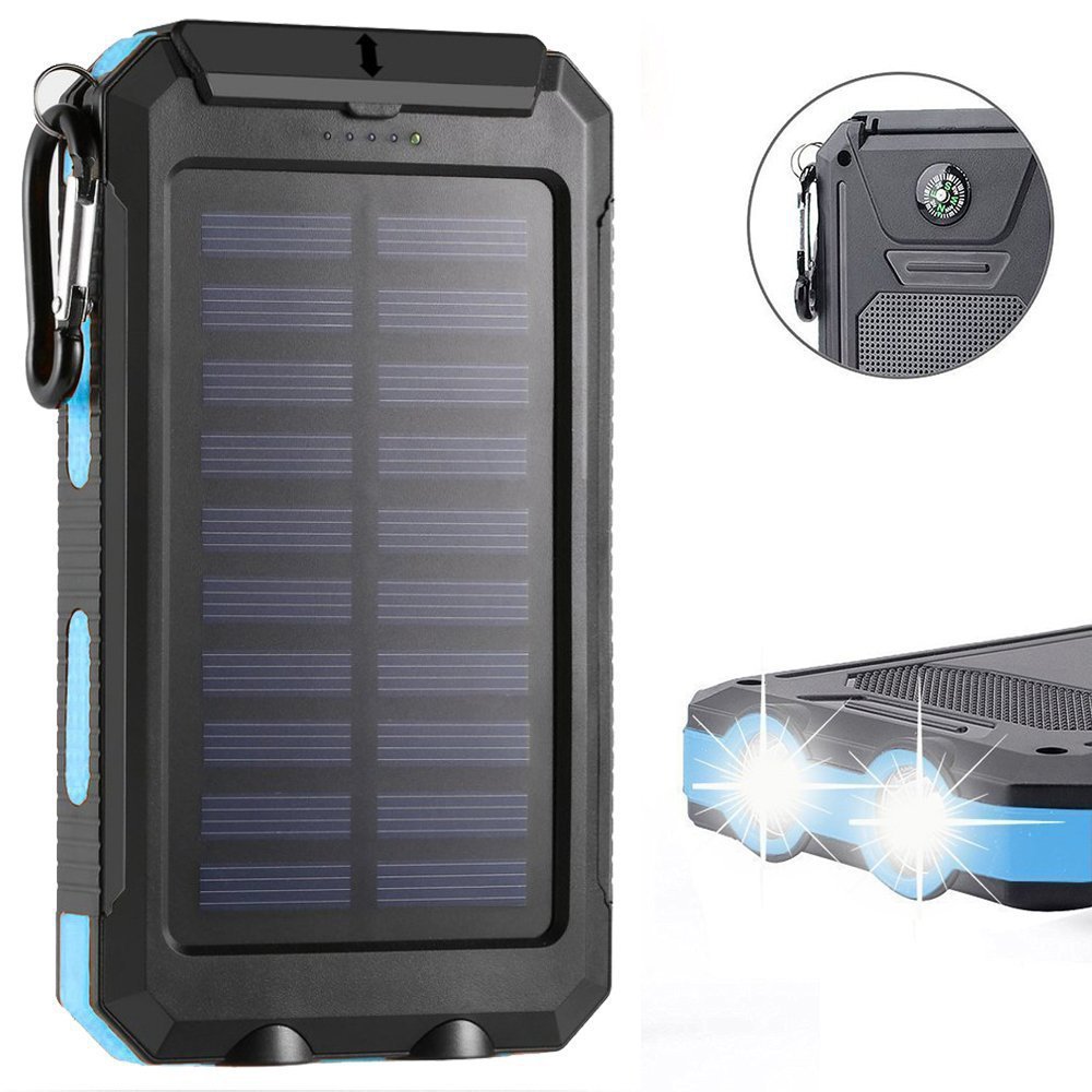 20000mAh Solar Power Bank with Compass - Outdoor Emergency Charger