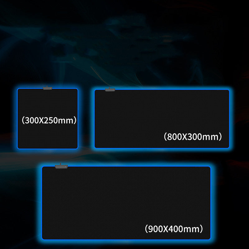 RGB LED Gaming Mouse Pad - Oversized Luminous Desk Mat with Multiple Lighting Colors