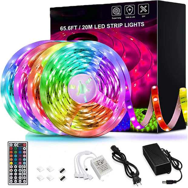 RGB LED Strip Lights - 5050 Flexible Tape for Room & TV Decor