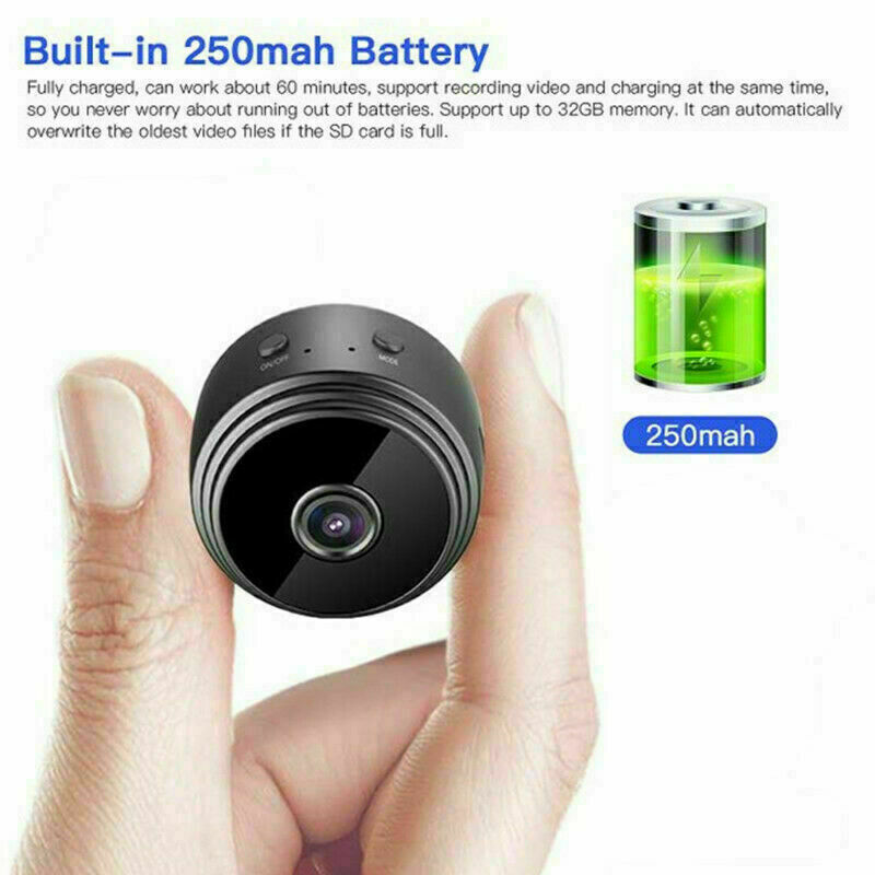 Mini Hidden Spy Camera - 1080P HD WiFi Security Camera with Night Vision | Wireless Nanny Cam