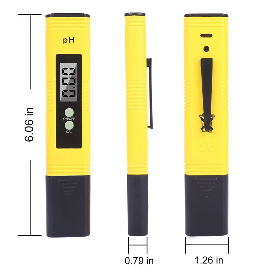 Digital pH Meter 0.01 High Precision Water Quality Tester with Calibration Powder