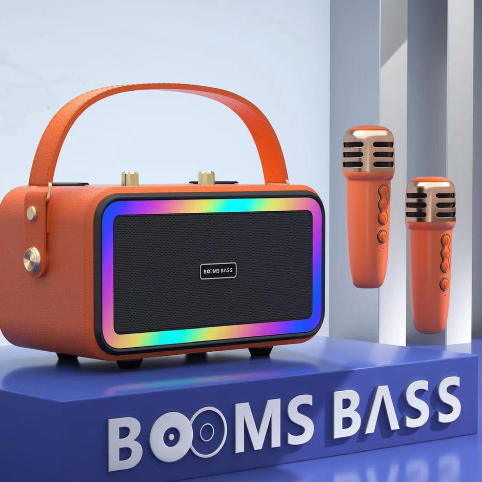 Karaoke Speaker System - Portable Bluetooth Speaker with Dual Microphones