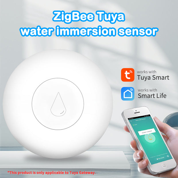 Zigbee Water Sensor - Wireless Flood Leak Detector for Smart Home | Tuya Smart Life Compatible