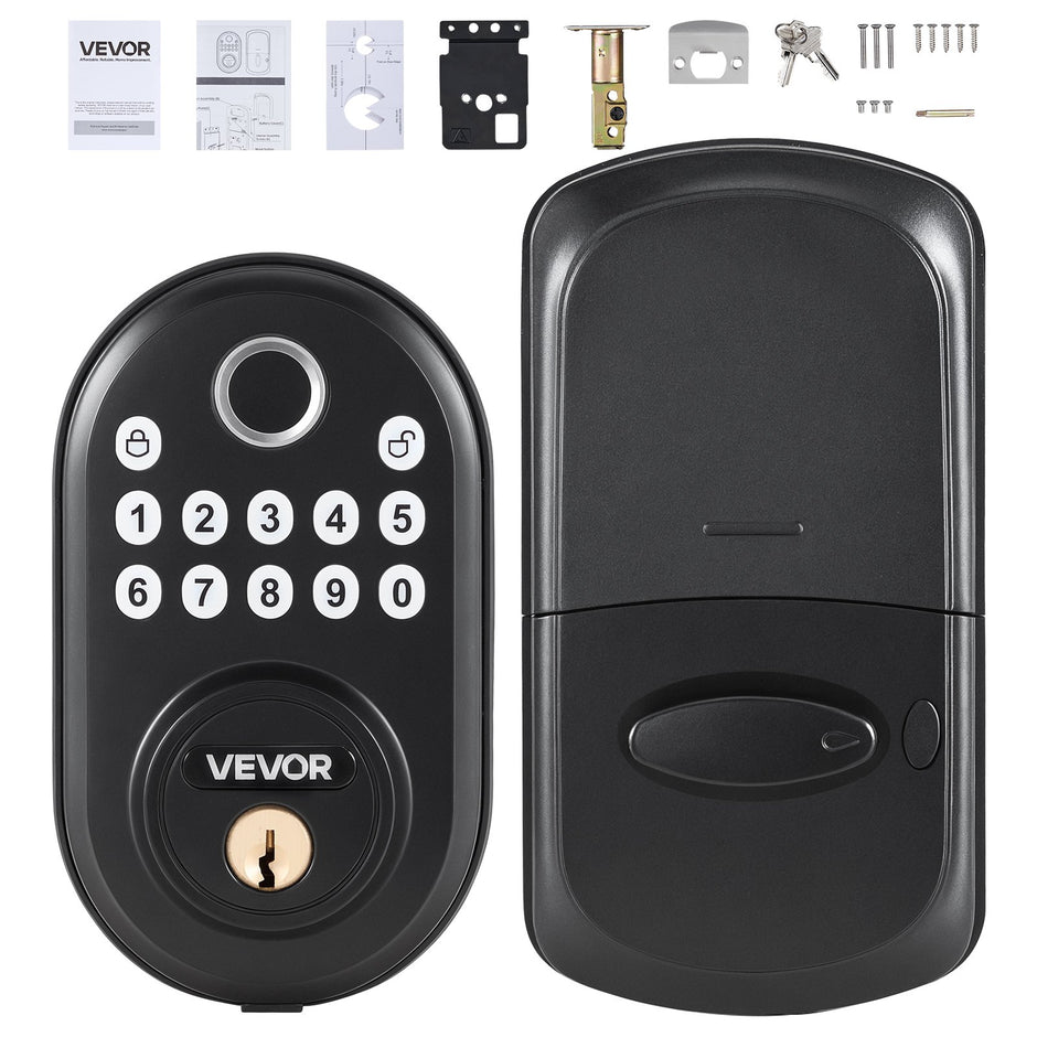 Fingerprint Door Lock Keyless Entry Door Lock Password And Key Unlock