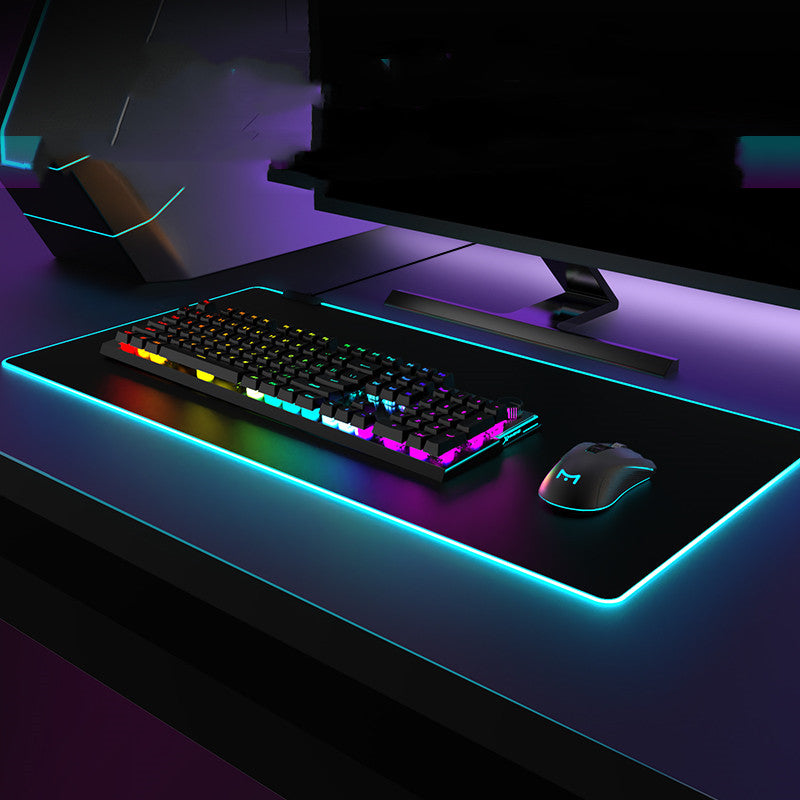 RGB LED Gaming Mouse Pad - Oversized Luminous Desk Mat with Multiple Lighting Colors