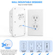 Multi-Functional Power Strip - 6 AC Outlets + 4 USB Ports Wall Socket