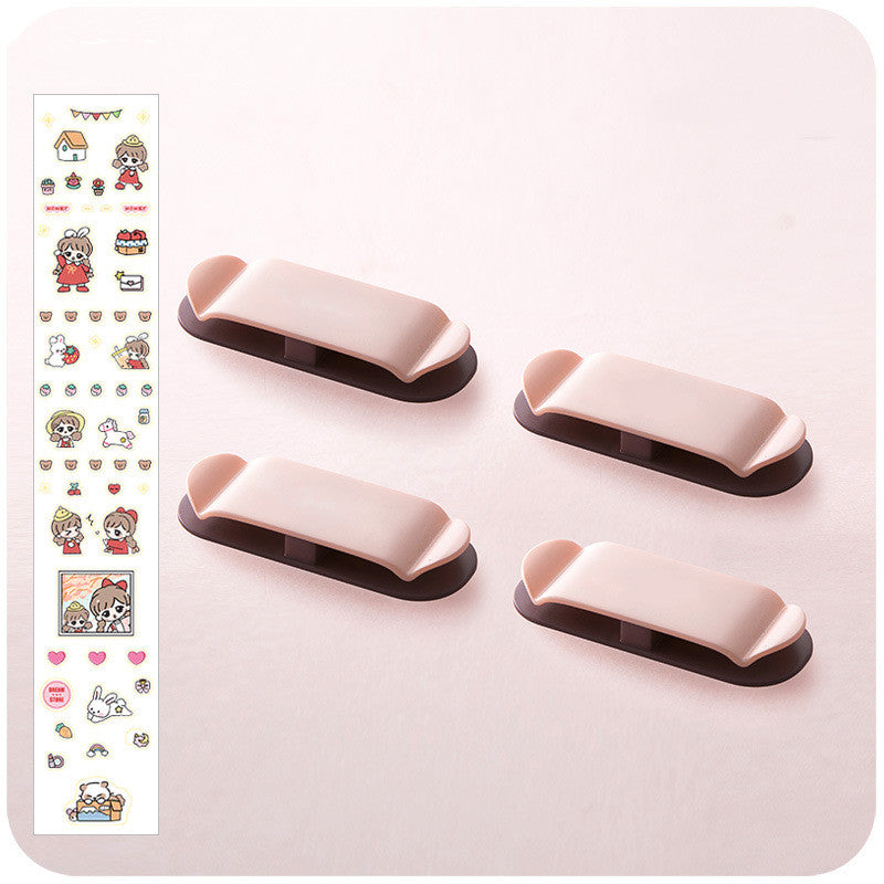 Cable Management Clips - Desktop Organizer Set of 4