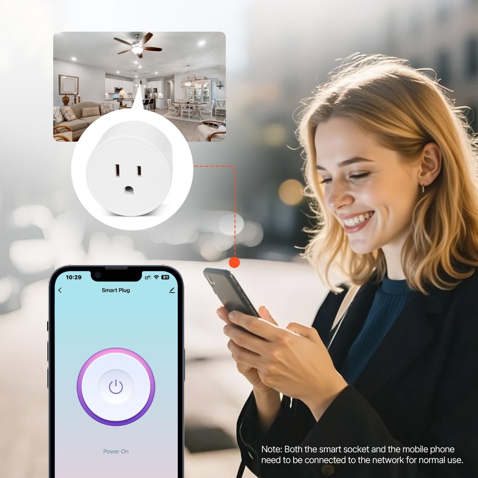 WiFi Smart Plug 4-Pack - Works with Alexa & Google Home | Voice Control Outlets