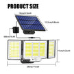 348 LED Solar Motion Sensor Lights Outdoor - 2500LM Waterproof Security Light with Remote | 3 Heads
