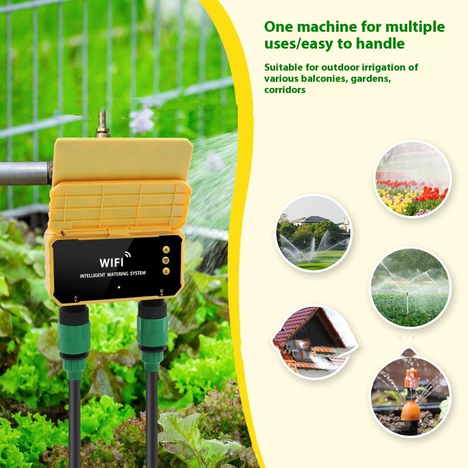 Solar WiFi Smart Water Valve Controller - Automatic Irrigation Timer for Garden & Lawn | Drip System