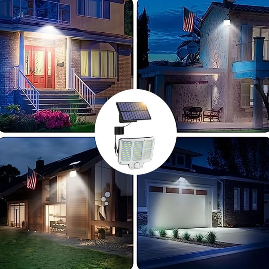 210 LED Solar Motion Sensor Light - Super Bright Outdoor Security Wall Lamp