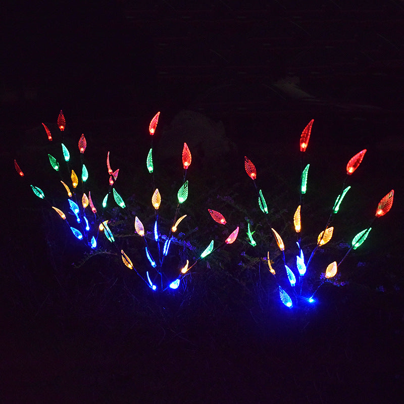 Solar Leaf Lawn LED String Lights - Waterproof Outdoor Decor