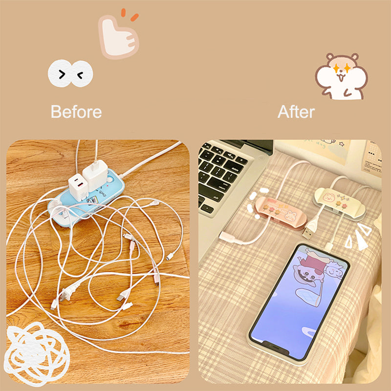 Cable Organizer Clips - Desktop Charging Cable Management 4-Pack