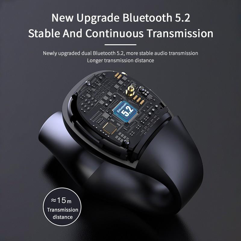 Ear Clip Bone Conduction Headphones - Bluetooth 5.2 Open-Ear Wireless