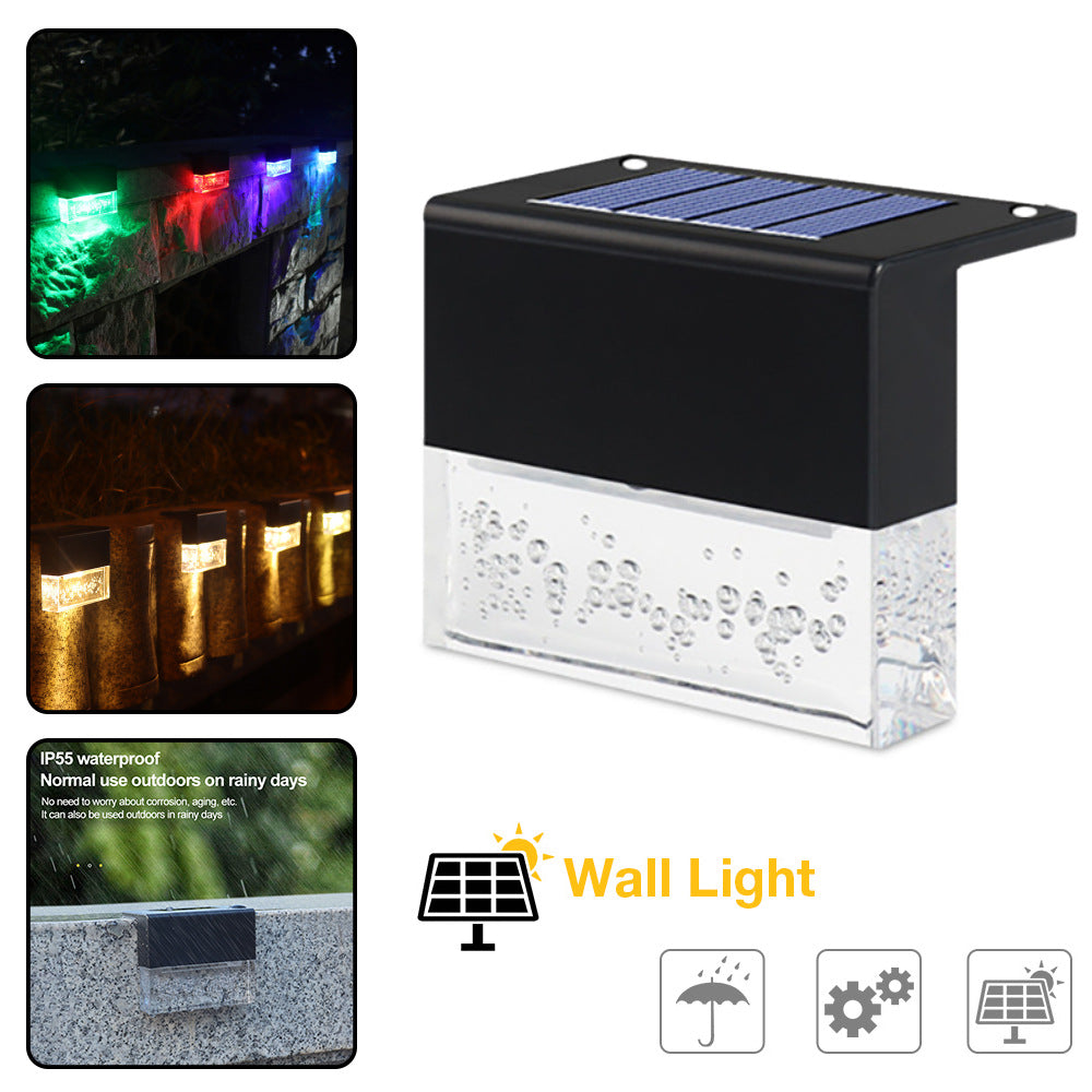 Solar LED Step Fence Light - Waterproof RGB Color Changing | IP65 Outdoor Stair & Deck Lighting